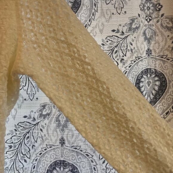 Calvin Klein White Lace Long Sleeve Top Size Large - Picture 4 of 7